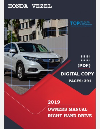 honda vezel 2019 owners manual in english